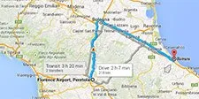 Vom Flughafen von Florenz nach Rimini